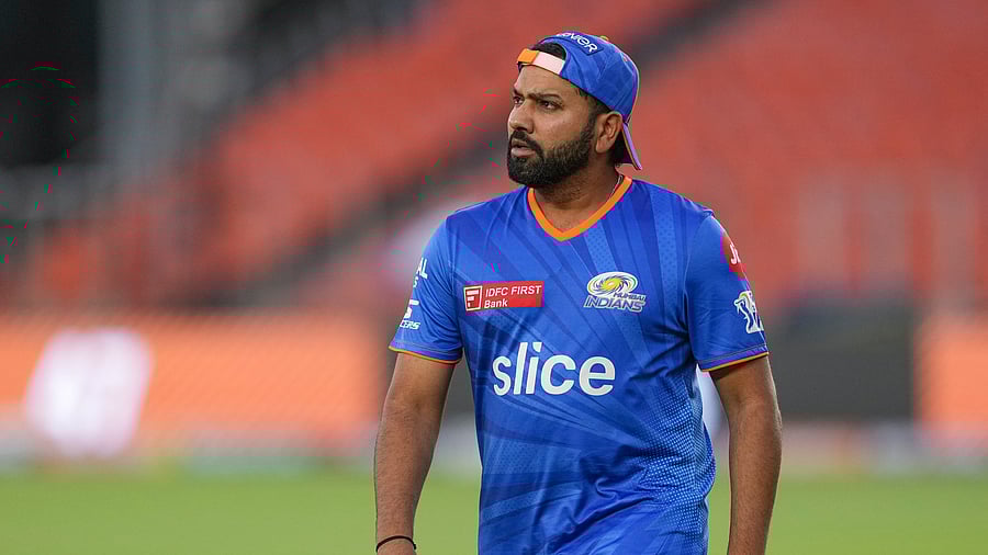 <div class="paragraphs"><p>Ahmedabad: Mumbai Indians Rohit Sharma during a practice session ahead of the Indian Premier League (IPL) 2024 T20 cricket match between Gujarat Titans and Mumbai Indians, at the Narendra Modi Stadium, in Ahmedabad, Saturday, March 23, 2024. </p></div>
