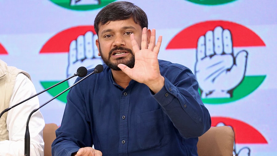 <div class="paragraphs"><p>Congress leader Kanhaiya Kumar addresses a press conference, in New Delhi, on Friday.</p></div>