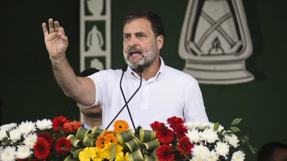 <div class="paragraphs"><p>Congress leader Rahul Gandhi speaks during the Jan Vishwas Rally in Patna.</p></div>