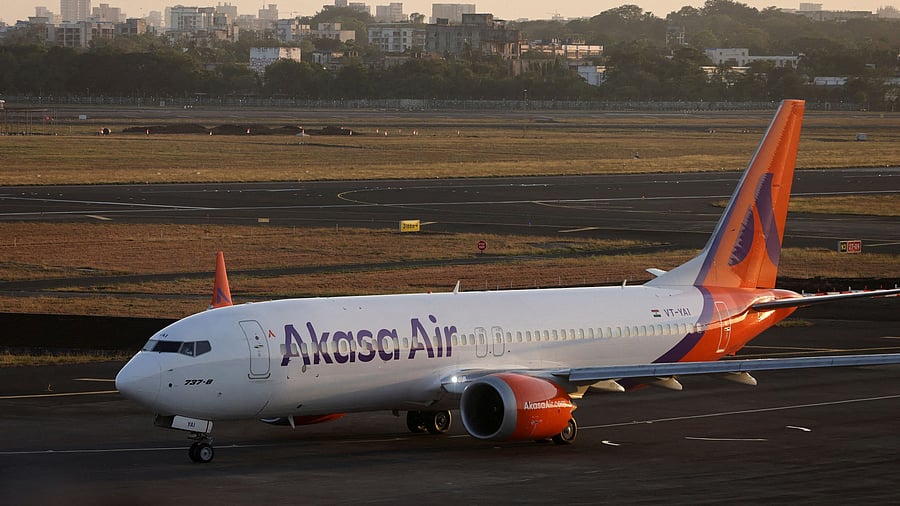 <div class="paragraphs"><p>An Akasa Air passenger aircraft.</p></div>