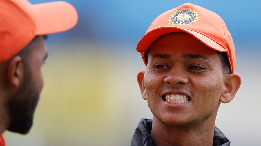 <div class="paragraphs"><p>India's Yashasvi Jaiswal during practice at Himachal Pradesh Cricket Association Stadium, Dharamsala,  on Tuesday.&nbsp;</p></div>