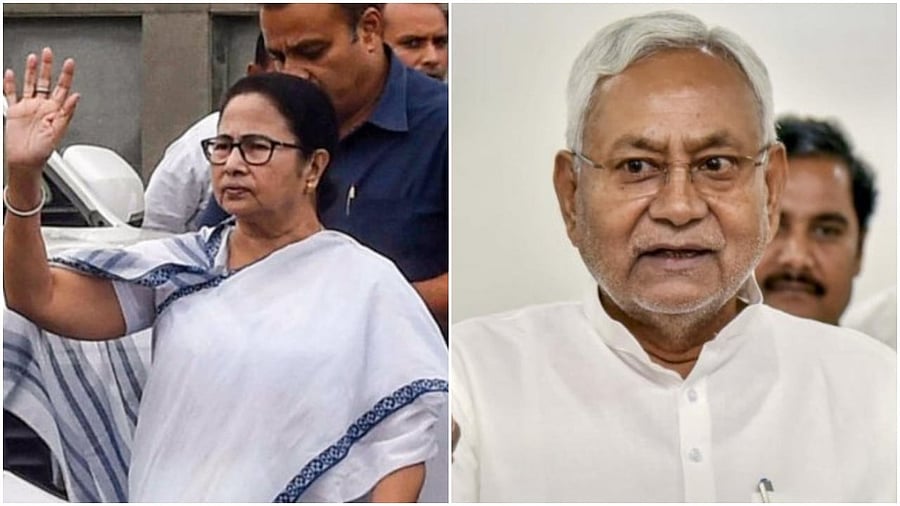 <div class="paragraphs"><p>TMC's Mamata Banerjee (left) and JD(U)'s Nitish Kumar (right). </p></div>