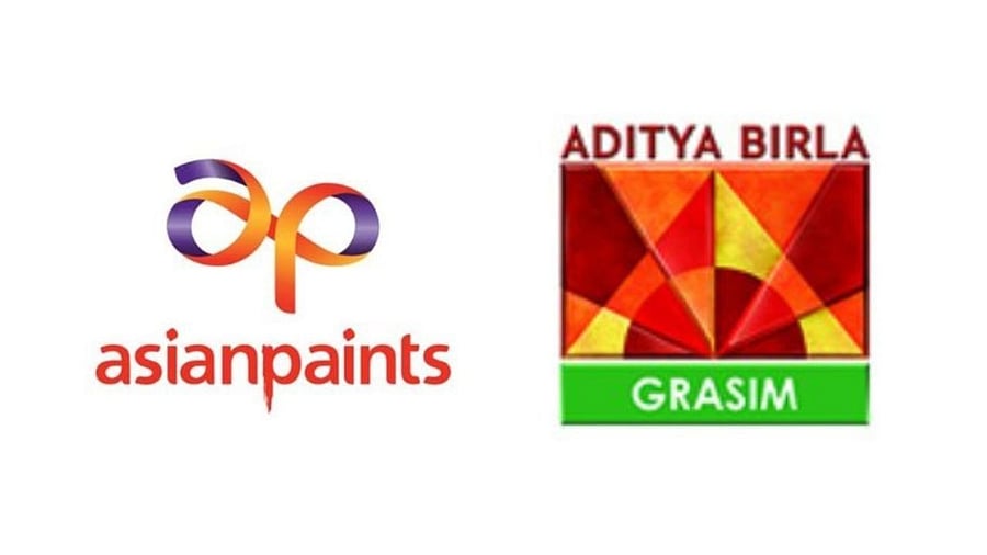 <div class="paragraphs"><p>Asian Paints and Grasim Industries Ltd. logos.</p></div>