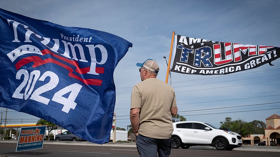 <div class="paragraphs"><p>A supporter of Republican presidential candidate and former US President Donald Trump</p></div>