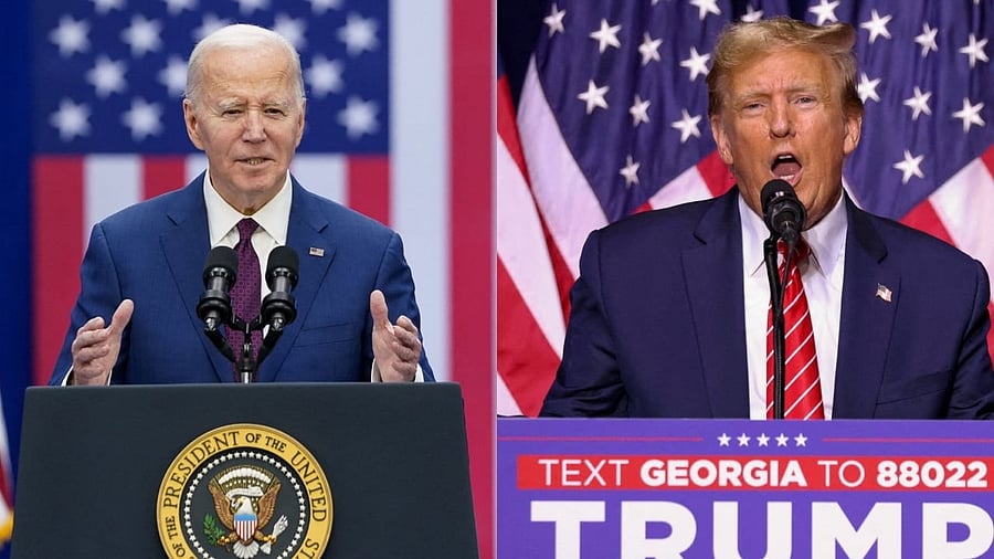 <div class="paragraphs"><p> US President Joe Biden; Former US President Donald Trump</p></div>