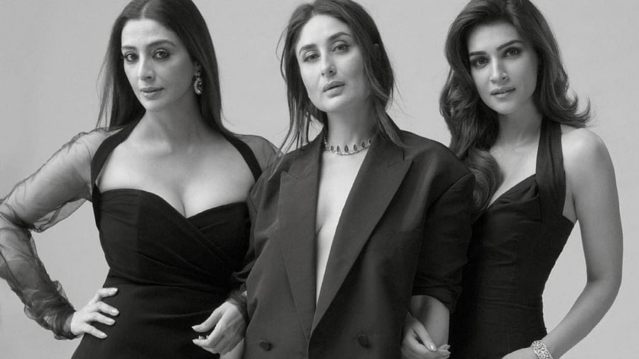 <div class="paragraphs"><p>Tabu, Kareena Kapoor Khan and Kriti Sanon in a still from the movie <em>Crew</em>.</p></div>