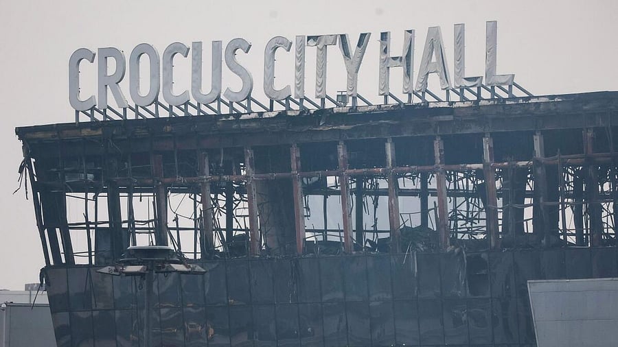 <div class="paragraphs"><p>A view shows the burned Crocus City Hall concert hall, the scene of the gun attack, in Krasnogorsk, outside Moscow.&nbsp;</p></div>