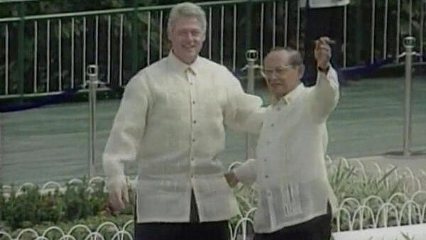 <div class="paragraphs"><p>This 1996 screengrab shows Bill Clinton, then US President, and Philippines' then President Fidel Ramos at the APEC Summit in Manila, Philippines on November 24 of that year.</p></div>