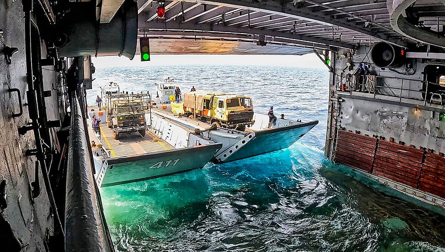 <div class="paragraphs"><p>Indian Armed Forces and US Armed Forces personnel take part in the Exercise Tiger Triumph 2024.</p></div>
