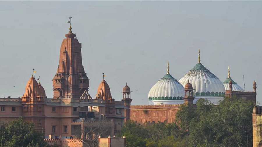 <div class="paragraphs"><p>Shahi Idgah mosque and Shri Krishna Janmabhoomi Temple, in Mathura.</p></div>