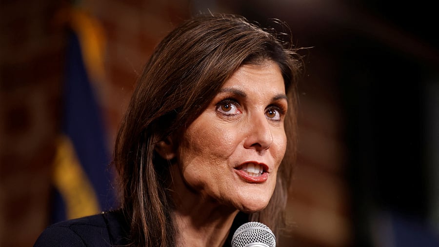 <div class="paragraphs"><p>Republican presidential candidate and former US Ambassador to the United Nations Nikki Haley speaks at a campaign event in a brewery in Charlotte, North Carolina, US, March 1, 2024. </p></div>