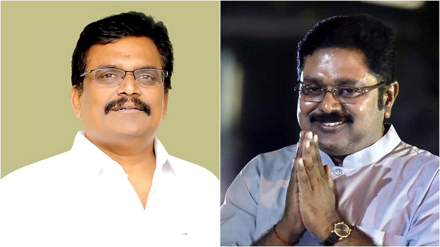 <div class="paragraphs"><p>Thanga Tamilselvan (L) and T T V Dhinakaran</p></div>