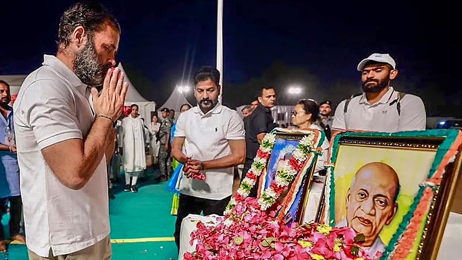 <div class="paragraphs"><p>Congress leader Rahul Gandhi seen here paying&nbsp;tribute to Sardar Vallabhbhai Patel. File Photo.</p></div>