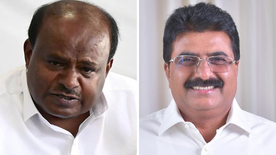 <div class="paragraphs"><p>Former chief minister H D Kumaraswamy to contest from Mandya constituency as JD(S) candidate, under the National Democratic Alliance (NDA) against Congress candidate (right)&nbsp; Venkataramanegowda&nbsp;(Star Chandru).</p></div>
