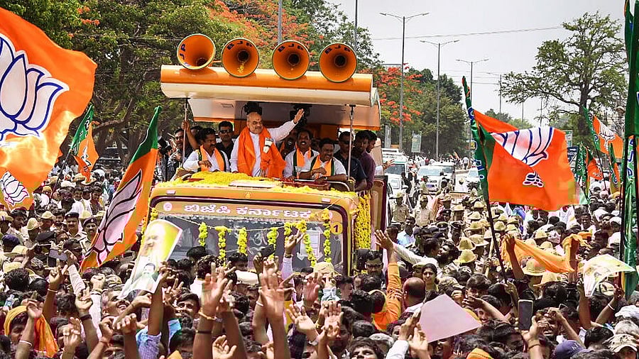 <div class="paragraphs"><p>File photo of a BJP rally in Karnataka.&nbsp;</p></div>