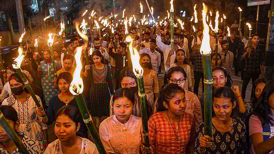 <div class="paragraphs"><p>Members of All Assam Students Union (AASU) take part in a protest march after the central government notified the rules for implementation of the Citizenship (Amendment) Act.</p></div>