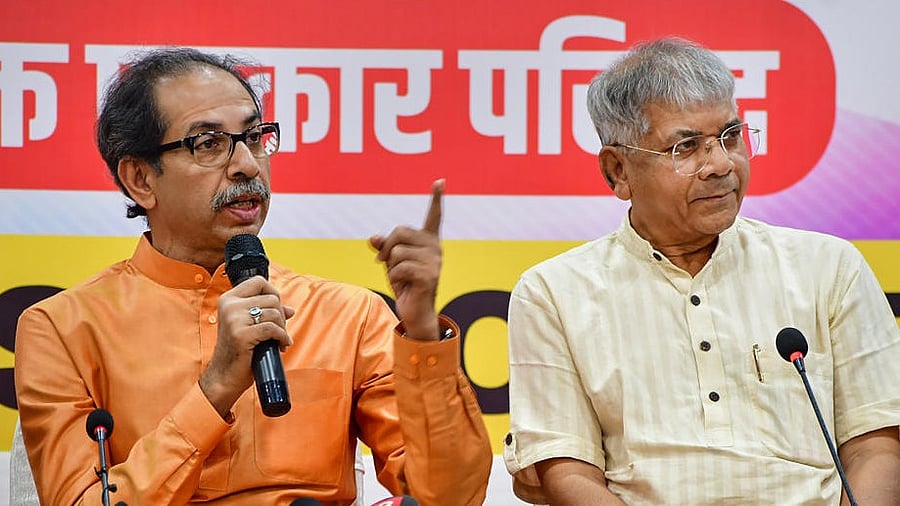 <div class="paragraphs"><p>Shivsena (Uddhav Balasaheb Thackeray) chief Uddhav Thackeray and Prakash Ambedkar.</p></div>