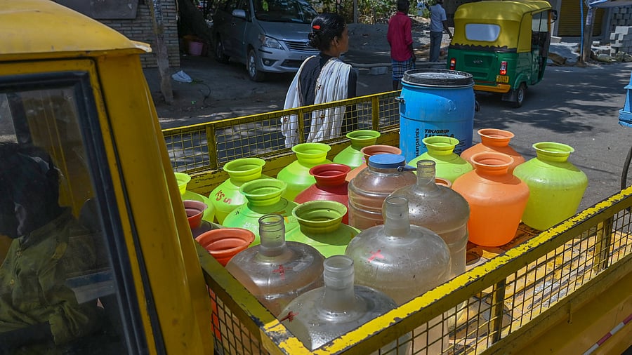<div class="paragraphs"><p>Residents of BTM Layout transport drinking water over long distances using goods auto. </p></div>