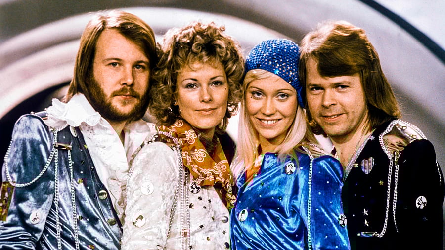 <div class="paragraphs"><p>Picture taken in 1974 in Stockholm shows the Swedish pop group Abba with its members (L-R) Benny Andersson, Anni-Frid Lyngstad, Agnetha Faltskog and Bjorn Ulvaeus posing after winning the Swedish branch of the Eurovision Song Contest with their song "Waterloo". Sweden's legendary disco group ABBA announced on April 27, 2018 that they have reunited to record two new songs, 35 years after their last single. The quartet split up in 1982 after dominating the disco scene for more than a decade with hits like "Waterloo", "Dancing Queen", "Mamma Mia" and "Super Trouper". </p></div>