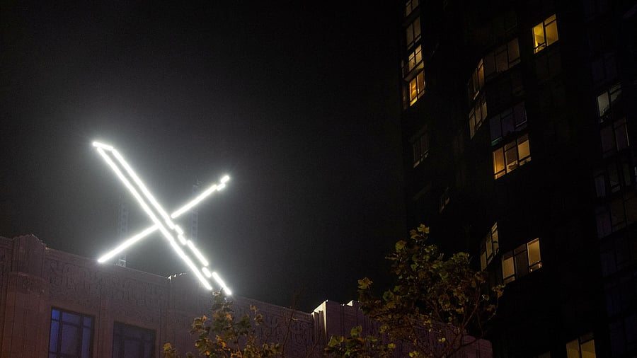 <div class="paragraphs"><p>A file photo of the 'X' logo is seen on the top of the headquarters of the messaging platform X, formerly known as Twitter, in downtown San Francisco, California.</p></div>