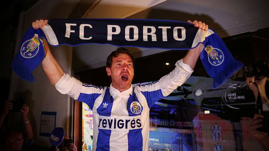 <div class="paragraphs"><p>Andre Villas Boas, celebrates his win in the FC Porto presidential elections after 42 years of Jorge Nuno Pinto da Costa's Presidency, in Porto, Portugal</p></div>