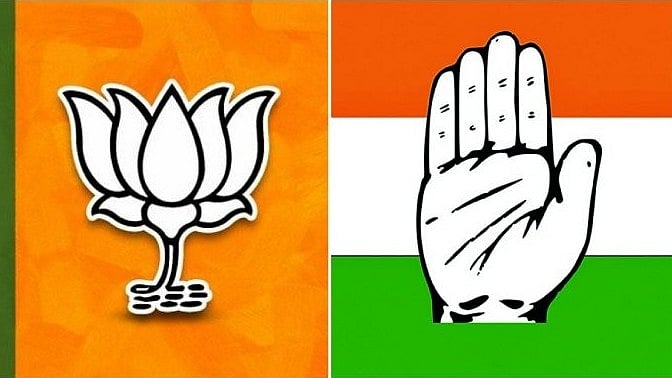 <div class="paragraphs"><p>Congress and BJP flags</p></div>