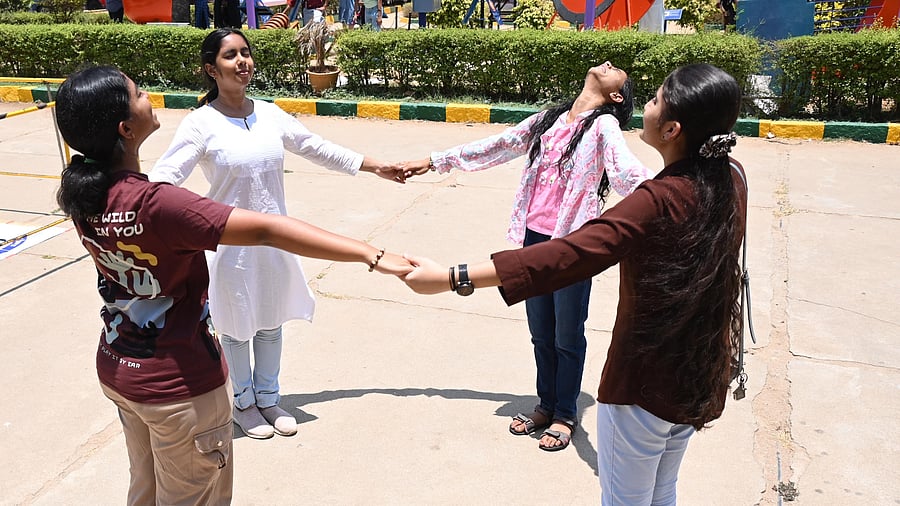 <div class="paragraphs"><p>Students during a demonstration at the Jawaharlal Nehru Planetarium on Wednesday. </p></div>