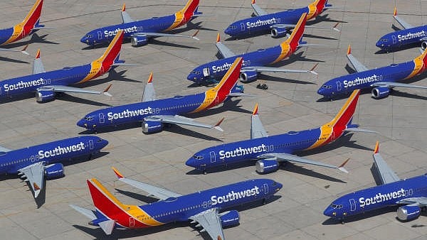 <div class="paragraphs"><p>Representative image showing a number of grounded Southwest Airlines Boeing 737 MAX 8 aircraft.</p></div>