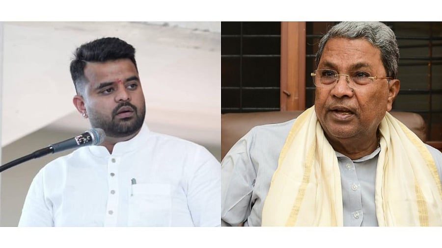 <div class="paragraphs"><p>Hassan JD(S) MP Prajwal Revanna&nbsp; and&nbsp;Chief Minister Siddaramaiah.</p></div>