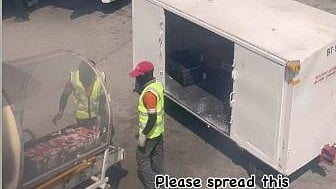 <div class="paragraphs"><p> Air India staffers can be seen throwing a passenger's musical instrument carelessly into the luggage truck despite the sticker reading 'fragile'.</p></div>