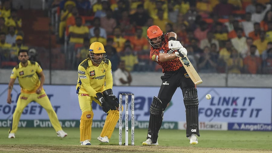 <div class="paragraphs"><p>Sunrisers Hyderabad's Aiden Markram plays a shot during the Indian Premier League (IPL) 2024 T20 cricket match between Sunrisers Hyderabad and Chennai Super Kings at the Rajiv Gandhi International Stadium, Uppal, in Hyderabad, Friday, April 5, 2024. </p></div>