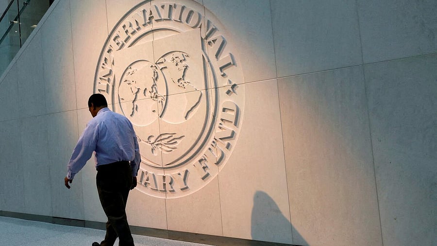 <div class="paragraphs"><p>The logo of the International Monetary Fund (IMF) seen at its headquarters in Washington. </p></div>