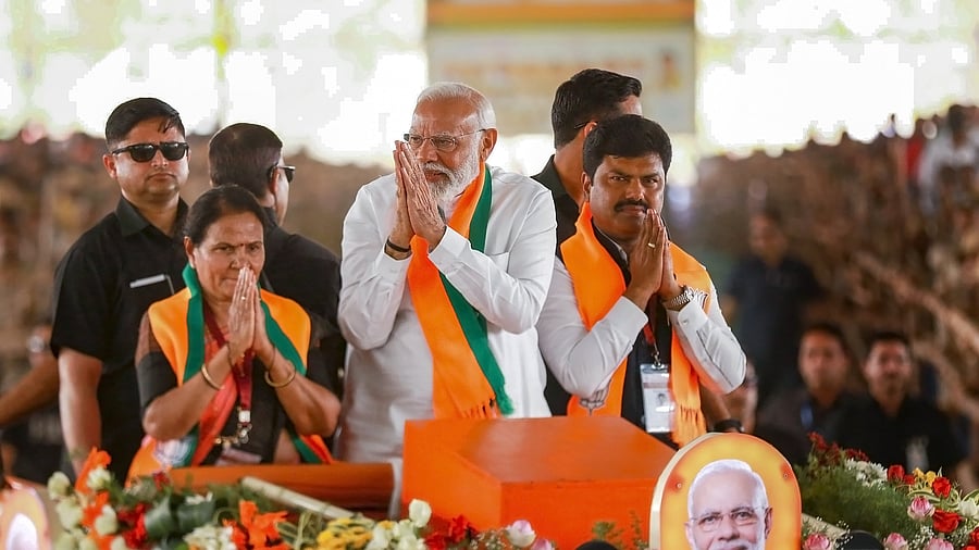 <div class="paragraphs"><p>Prime Minister Narendra Modi during an election rally ahead of Lok Sabha polls, in Shivamogga.</p></div>