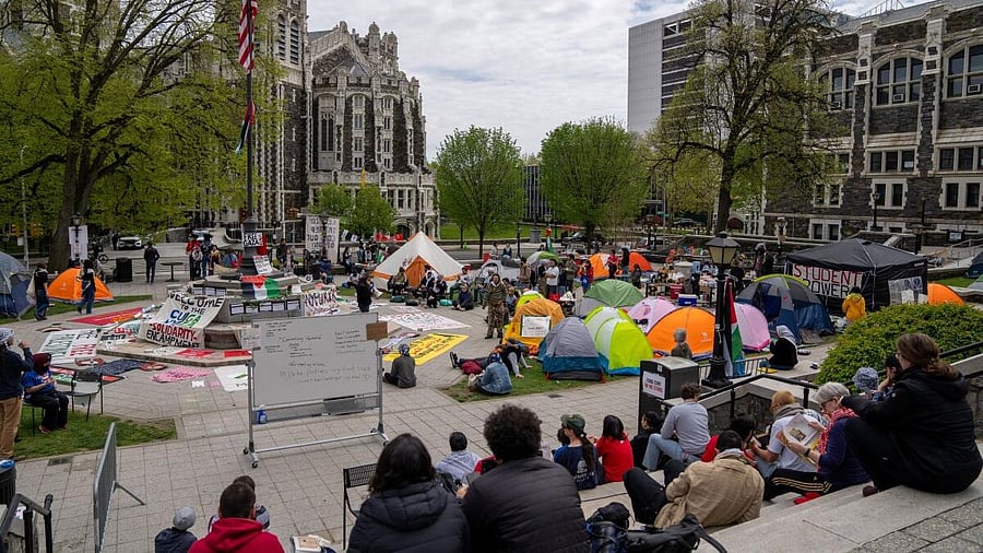 <div class="paragraphs"><p>Students and pro-Palestinian supporters occupy a plaza at the City College of New York campus. Image for representation only.</p></div>