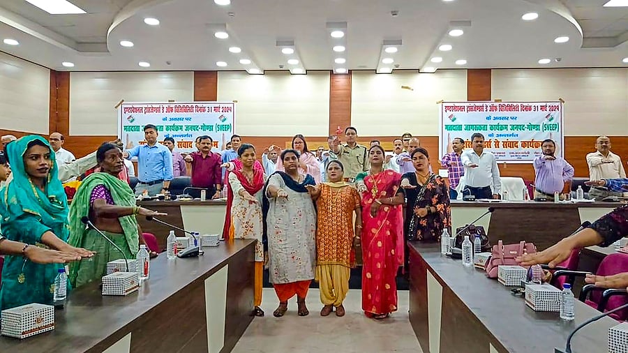 <div class="paragraphs"><p>District administration officials  with transgender community people during a meeting organised to employ the latter's help to raise voter awareness ahead of Lok Sabha elections, in Gonda district, Uttar Pradesh. </p></div>