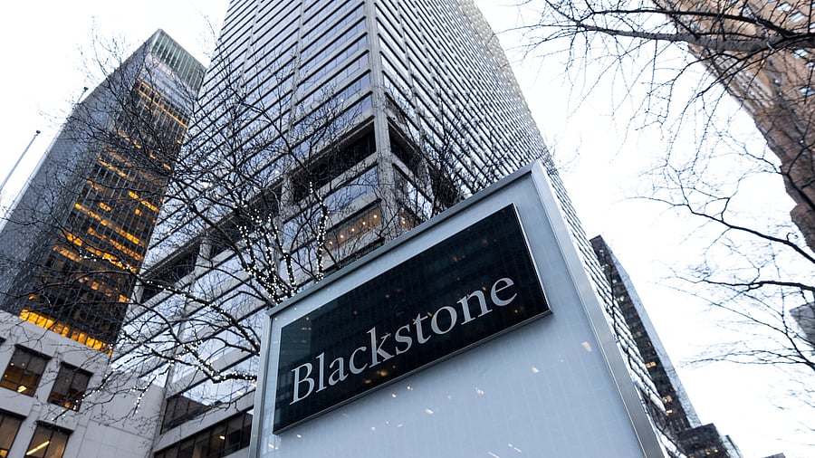 <div class="paragraphs"><p>Signage is seen outside the Blackstone Group headquarters in New York City. </p></div>