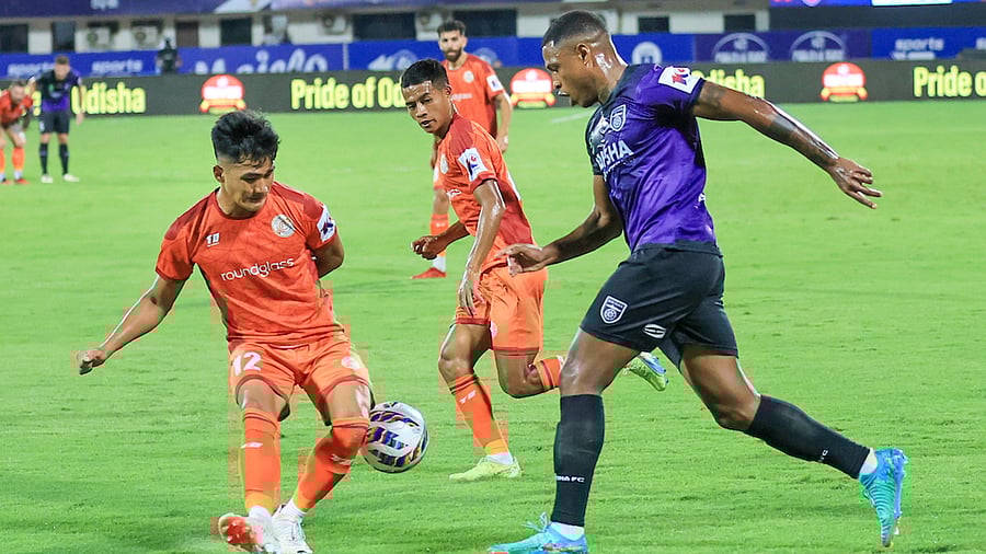 <div class="paragraphs"><p>FIle photo of players of Odisha FC and Punjab FC during a match in&nbsp;ISL 2023/24.&nbsp;</p></div>