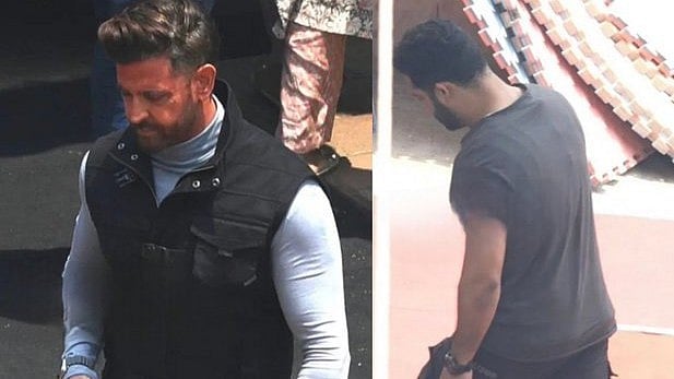 <div class="paragraphs"><p>Hrithik Roshan and Jr NTR on the sets of <em>War 2</em>.</p></div>