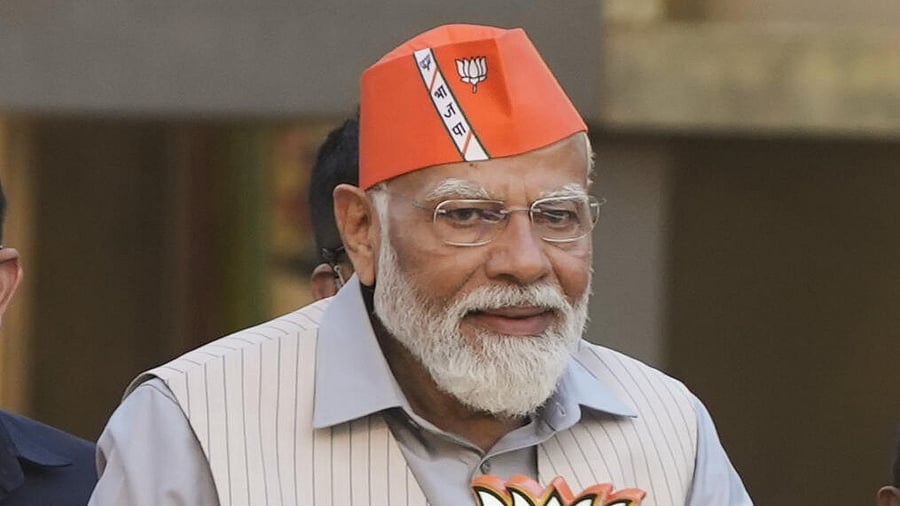 <div class="paragraphs"><p>Prime Minister Narendra Modi during a roadshow ahead of the upcoming Lok Sabha election.</p></div>