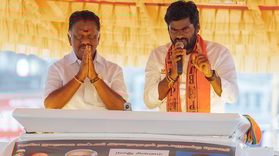 <div class="paragraphs"><p>K Annamalai (right)</p></div>