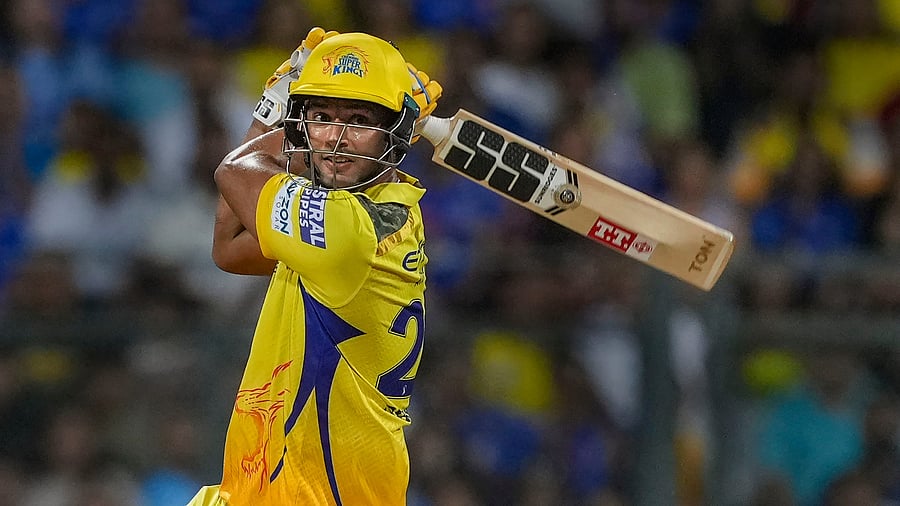 <div class="paragraphs"><p>Chennai Super Kings batter Shivam Dube plays a shot during the Indian Premier League (IPL) cricket match between Chennai Super Kings and Mumbai Indians, at Wankhede Stadium in Mumbai, Sunday.</p></div>