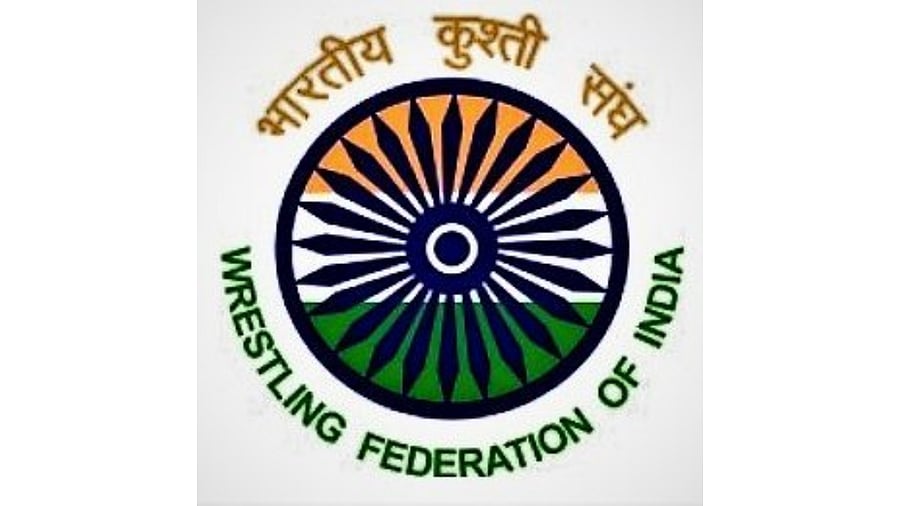 <div class="paragraphs"><p>The logo of Wrestling Federation of India.</p></div>