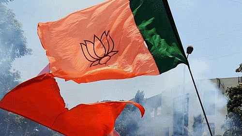 <div class="paragraphs"><p>The BJP flag.</p></div>