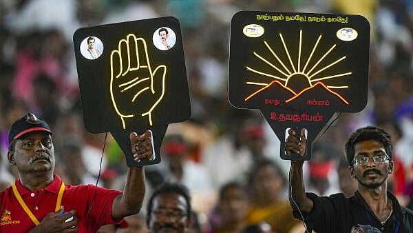 <div class="paragraphs"><p>Supporters at the DMK chief and Tamil Nadu Chief Minister M K Stalin and Congress leader Rahul Gandhi's public meeting, ahead of the Lok Sabha elections, in Coimbatore.</p></div>
