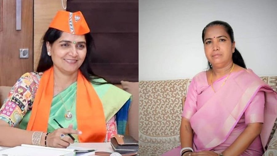<div class="paragraphs"><p>BJP's Rekha Chaudhary and Geniben Thakor of the Congress.</p></div>