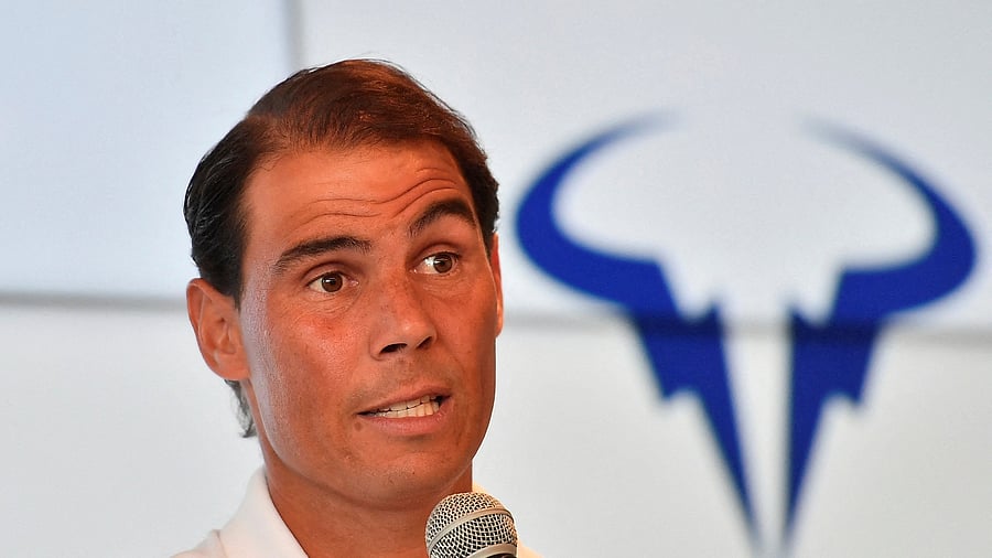 <div class="paragraphs"><p>Spain's Rafael Nadal gestures during a press conference </p></div>