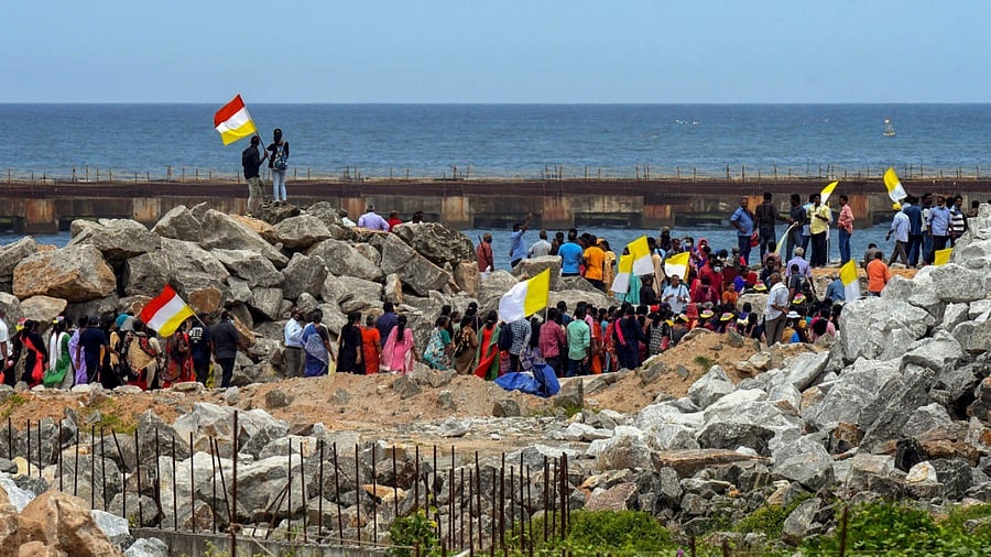 <div class="paragraphs"><p>A protest against Adani Group's port development project at Vizhinjam, Kerala.</p></div>