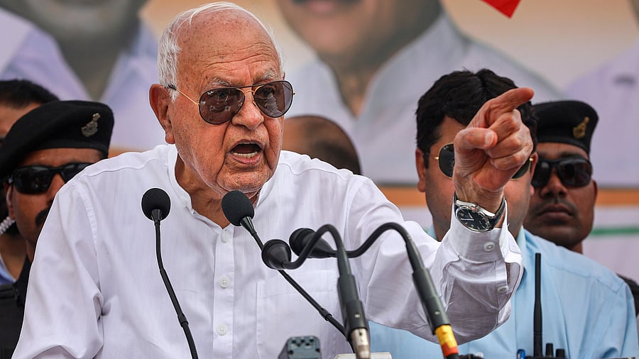 <div class="paragraphs"><p>Reasi: Jammu and Kashmir National Conference (JKNC) chief Farooq Abdullah </p></div>