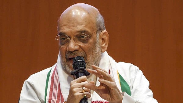 <div class="paragraphs"><p>Union Home Minister Amit Shah addresses a press conference  in Guwahati, Tuesday on April 30, 2024.</p></div>