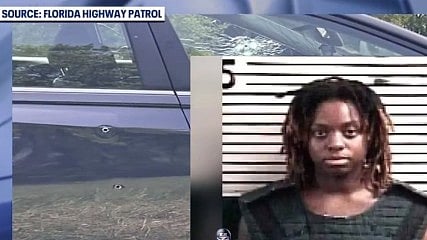 <div class="paragraphs"><p>Screengrab from Fox News' coverage showing&nbsp;Taylon Nichelle Celestine and the car she fired at.</p></div>